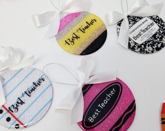 Personalized Teacher Ornament| Custom Ornament| Teachers Gift | Christmas Ornaments | Teachers| Pencil ornament|Teacher Christmas Gift