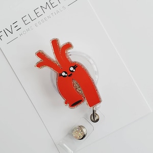 Aorta Badge Reel | Cute Badge Reels | ID badge reel | Gift | Retractable ID badge holder | Cute Gift | Nurse Badge Reel | Medical |