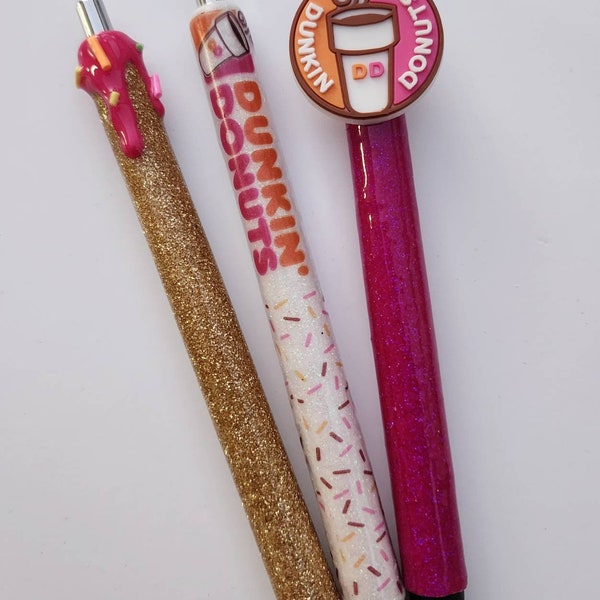 GLITTER PENS|Personalized Glitter Pens |Refillable Glitter Pens| Custom Glitter Pens|Resin Pens|Ink Joy Pens| DD Pens Pens|Donut Pens