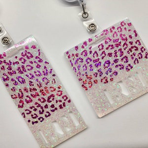 Custom Badge Buddy|Badge Buddy Nurse|RN Badge Buddy|Healthcare Badge Holder|ID Holder| Badge Reel| Glitter Badge Reel |Resin Badge Buddy