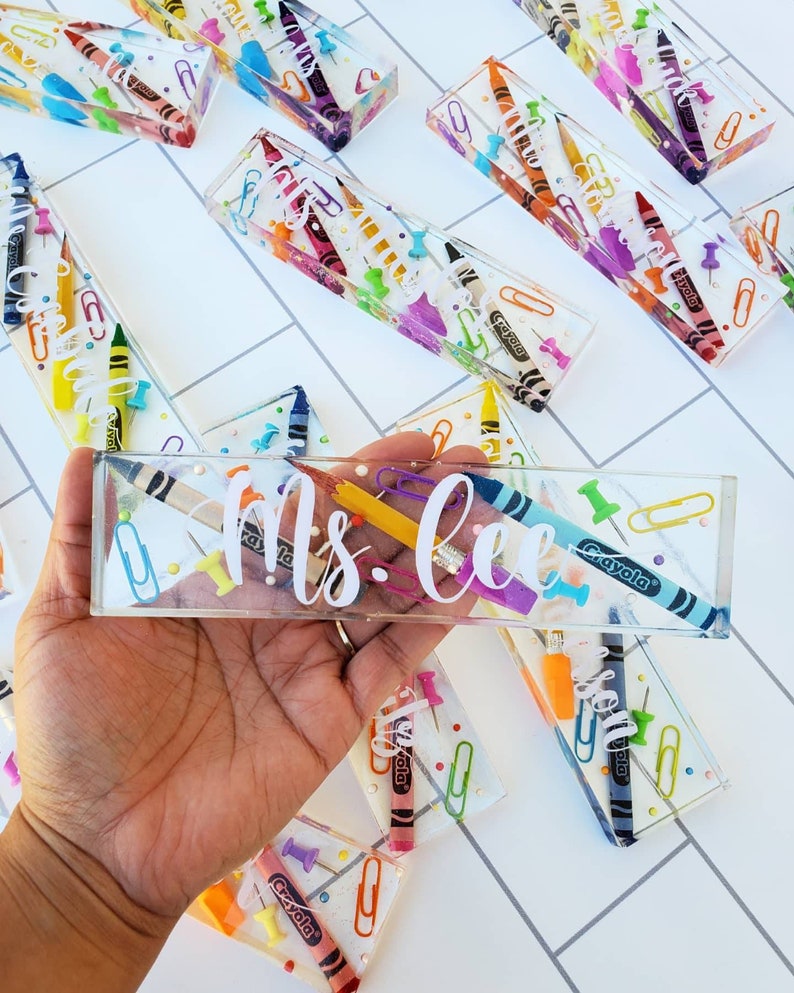 Personalized Teacher Desk Name Plaque Custom Plaque Teachers Etsy