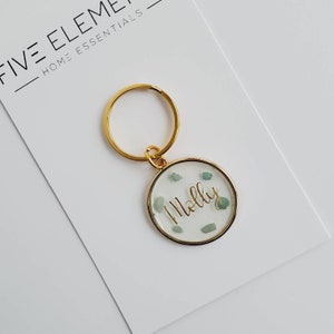 Dog Tag | Cute Tag | Custom Dog Tags | Dog ID Tag | Floral Resin Dog Tag | Heart Dog Tag |