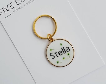 Dog Tag | Cute Tag | Custom Dog Tags | Dog ID Tag | Floral Resin Dog Tag | Heart Dog Tag |