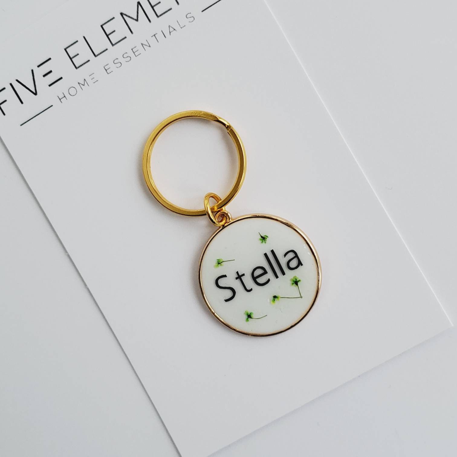 Dog Tag | Cute Custom Tags Id Floral Resin Heart