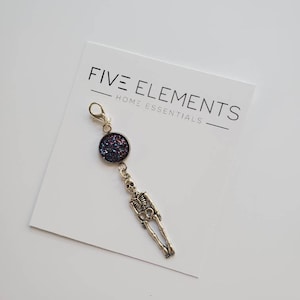 Cute skeleton Charm for Badge Reel| Sparkling charm for ID Holder| Health care charm| Accessory for Badge Reel | Medical Field | Gift| X-RAY