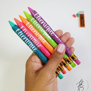 Glitter pencils | Personalized Glitter Pencils |Custom Glitter Pencils | Resin Mechanical Pencils| Personalized Pencils| Back to school