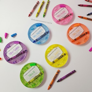 Personalized Teacher appreciation coaster|Custom coasters|Teachers Gift|Teacher Resin Coaster| Teacher Paper weight | Composition notebook|