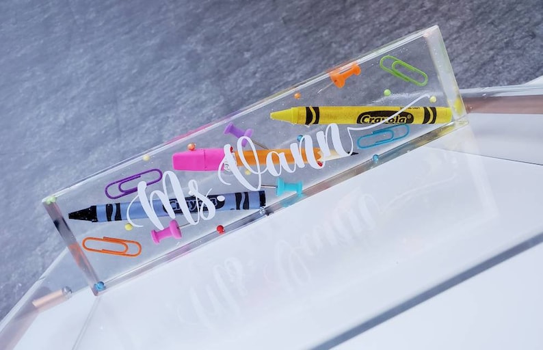 Personalized Teacher Desk Name Plaque Custom Plaque Teachers Etsy