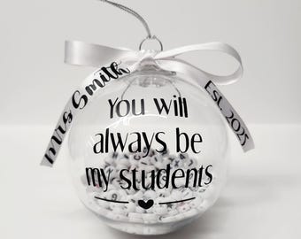 Teacher Ornament | Impact Jar| Impact Ornament| Teacher Gift| Students Impact||Teacher Appreciation|Retirement Gift | Custom Ornament