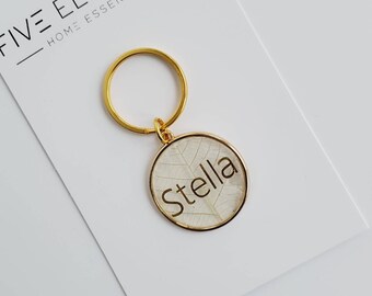 Dog Tag | Cute Tag | Custom Dog Tags | Dog ID Tag | Floral Resin Dog Tag | Heart Dog Tag |