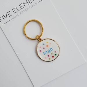 Dog Tag | Cute Tag | Custom Dog Tags | Dog ID Tag | Floral Resin Dog Tag | Heart Dog Tag |