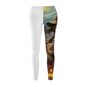 Halloween Witch Women&#39;s Cut & Sew Casual Leggings (AOP)