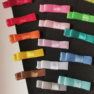 Fully lined satin baby hair clip