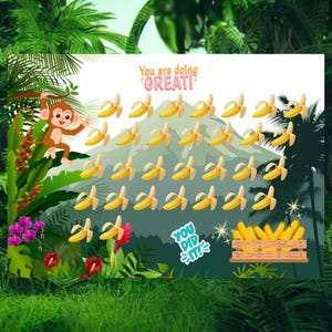 Cheeky Monkey Reward Chart, Toilet Training Sticker Chart, Positive Behaviour Strategy, Instant Printable Digital Download PDF, Potty Train