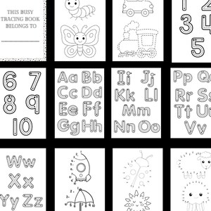 Libro de actividades para trazar, laberinto de unir puntos, páginas para colorear (PDF imprimible)