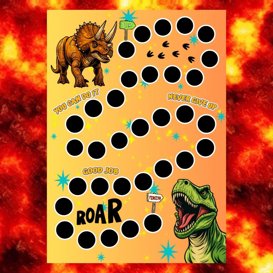 Dinosaur Reward Chart, Kids Potty Training, Positive Behavior Sticker ...