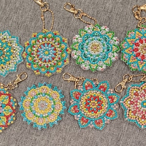 Diamond Mandala Keychain