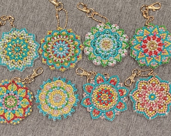 Diamond Mandala Keychain