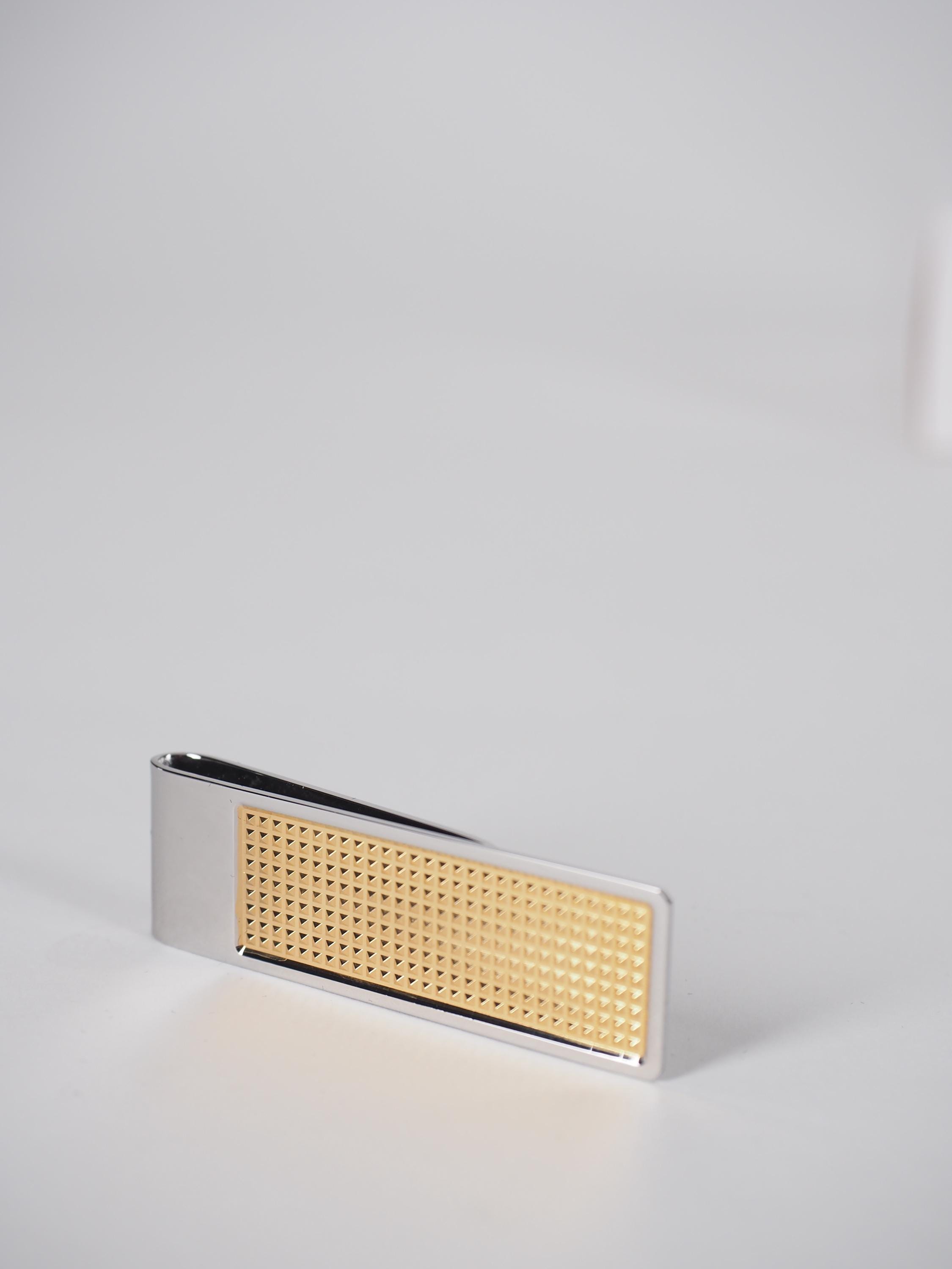 New: S.T. Dupont Paris Two-tone Gold Silver Diamond Head Money