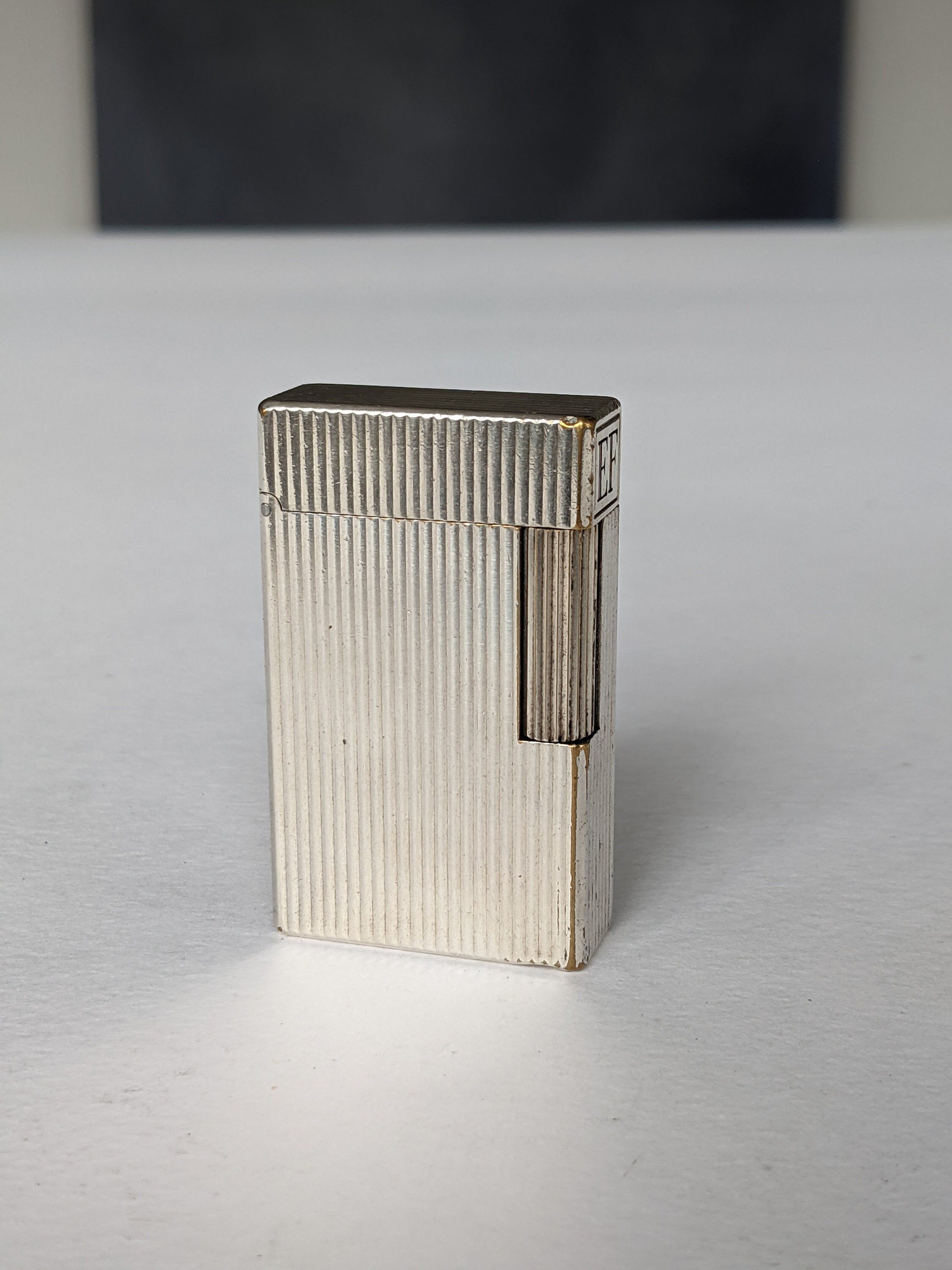 Tobacciana Dupont Lighter Gold Ligne 1 large Engraving JLF S.T Service