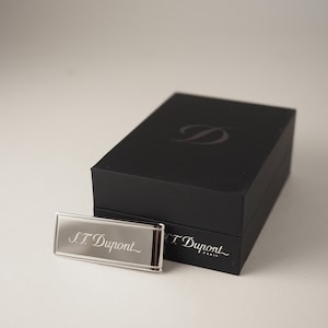 Neu: S.T. Dupont Paris Geldscheinklammer Edelstahl / money clip stainless steel 003081