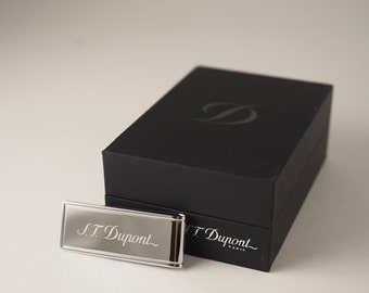 New: S.T. Dupont Paris money clip stainless steel / money clip stainless steel 003081