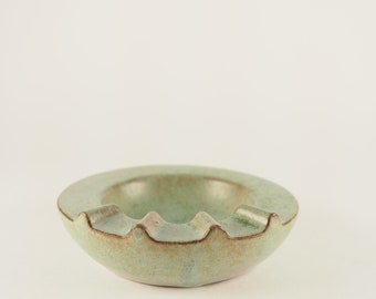 Hamelin Pottery Cerámica Cenicero Verde Delius 1930s Studio Cerámica Alemania