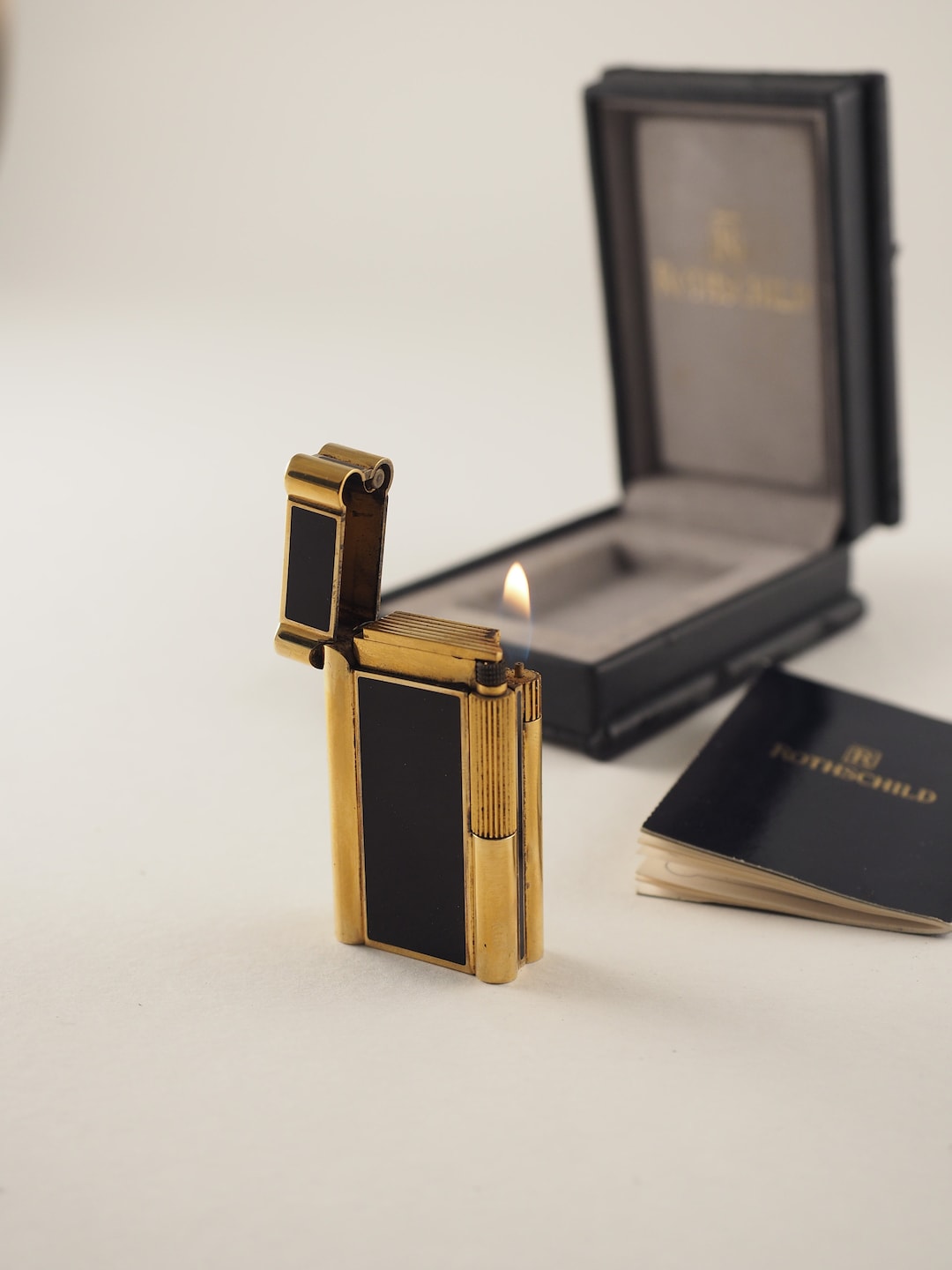 Rothschild Feuerzeug Gold Laque mit Box Service Garantie Etsy.de