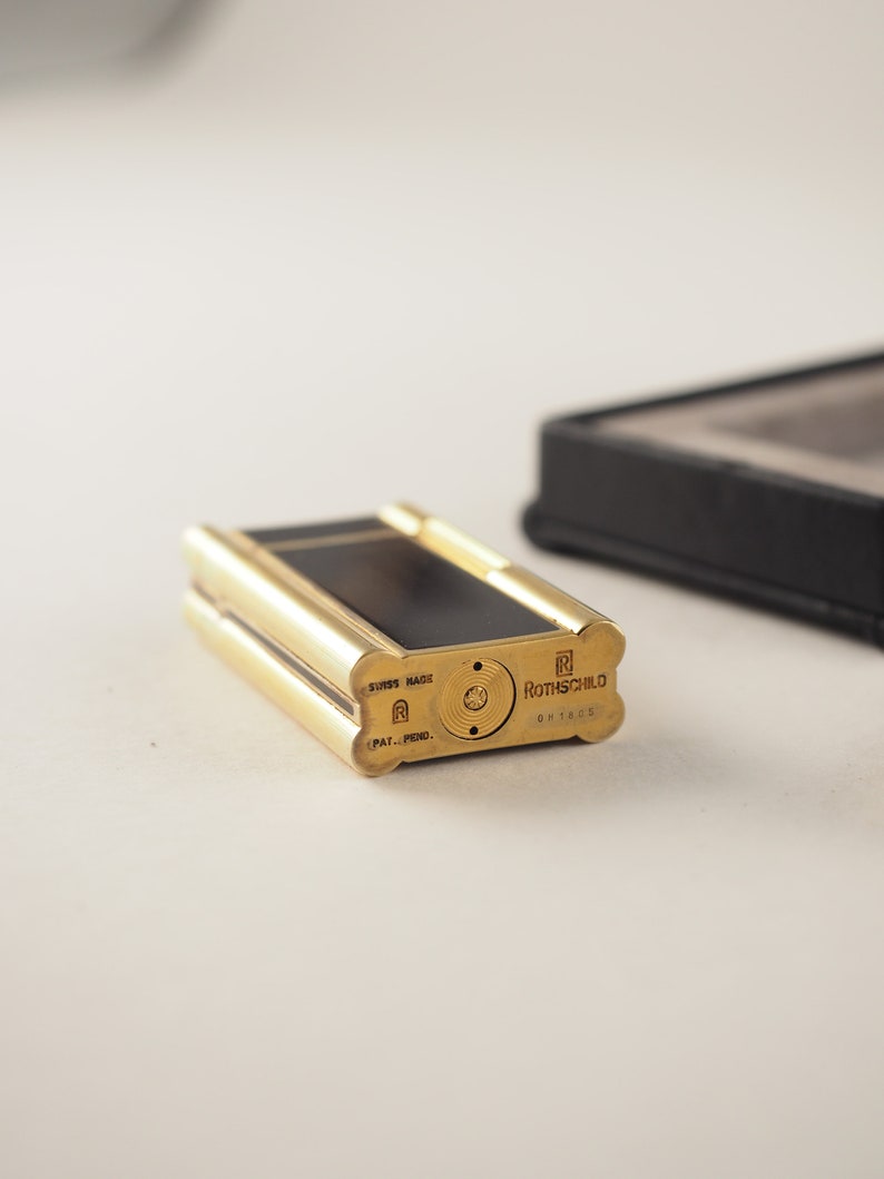 Rothschild Feuerzeug Gold Laque mit Box Service Garantie Etsy.de