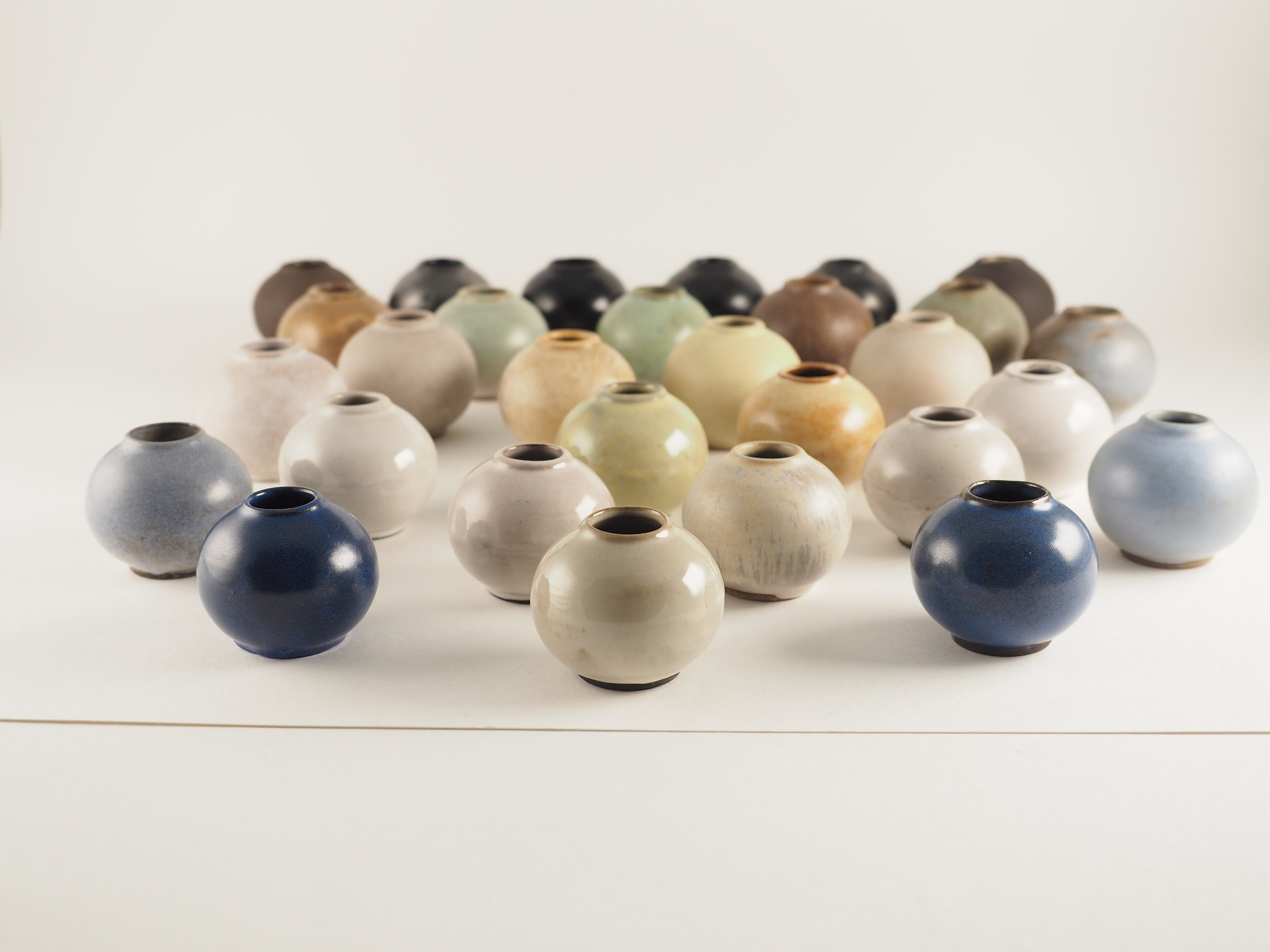 Hameln Pottery Ceramic Vases Ball Vases Glaze Studio Ceramics Germany