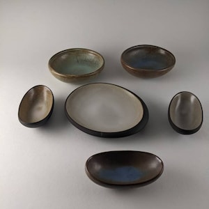 Zestaw misek ceramicznych Hamelin Delius szkliwiona ceramika w kolorze niebiesko-brązowo-zielonym