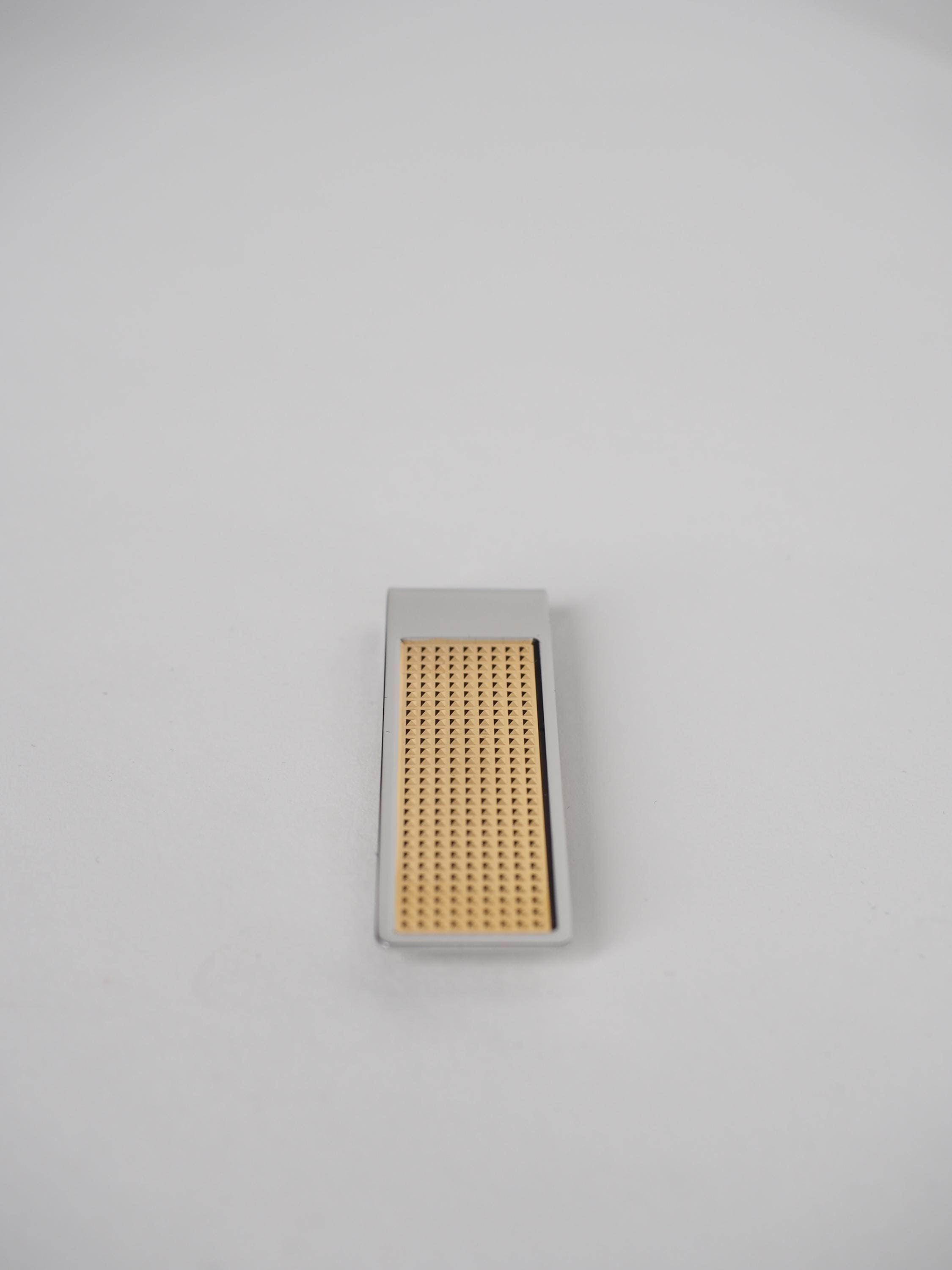 New: S.T. Dupont Paris Two-tone Gold Silver Diamond Head Money