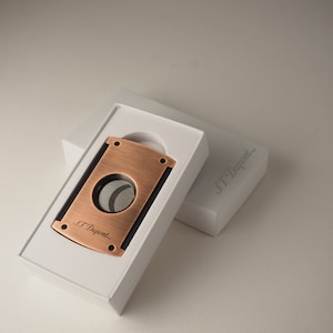 New: S.T. Dupont cigar cutter brushed copper 003421