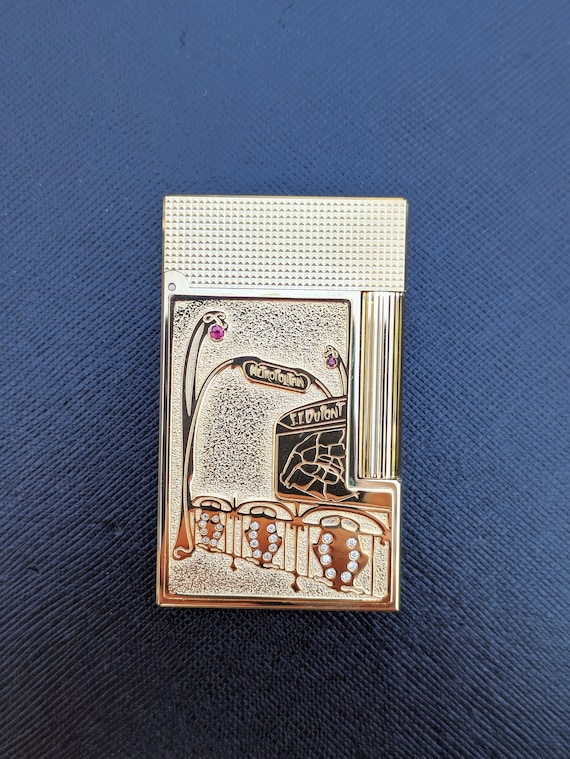 S.T. Dupont Lighter Ligne 2 Haute Creation - Metropolitan Limited Edition  With Diamonds and Rubies Paris France Art Nouveau - Etsy Australia