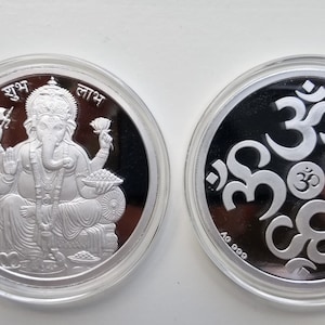 Ganesh 100 grams (3.22 oz.) Pure Silver Round Coin - 999 Purity