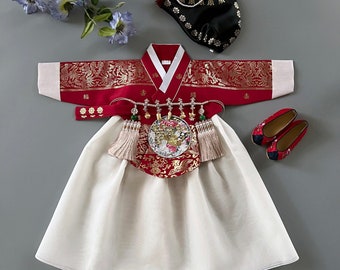 The red princess hanbok with a premium belt