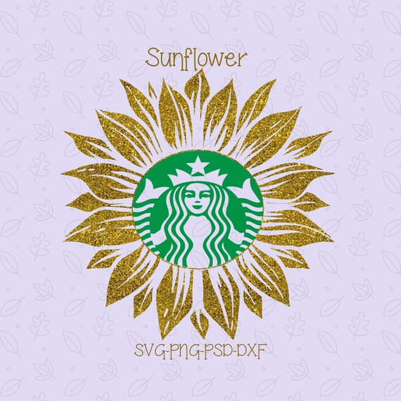Download Sunflower Starbucks decal svg dxf png psd digital | Etsy