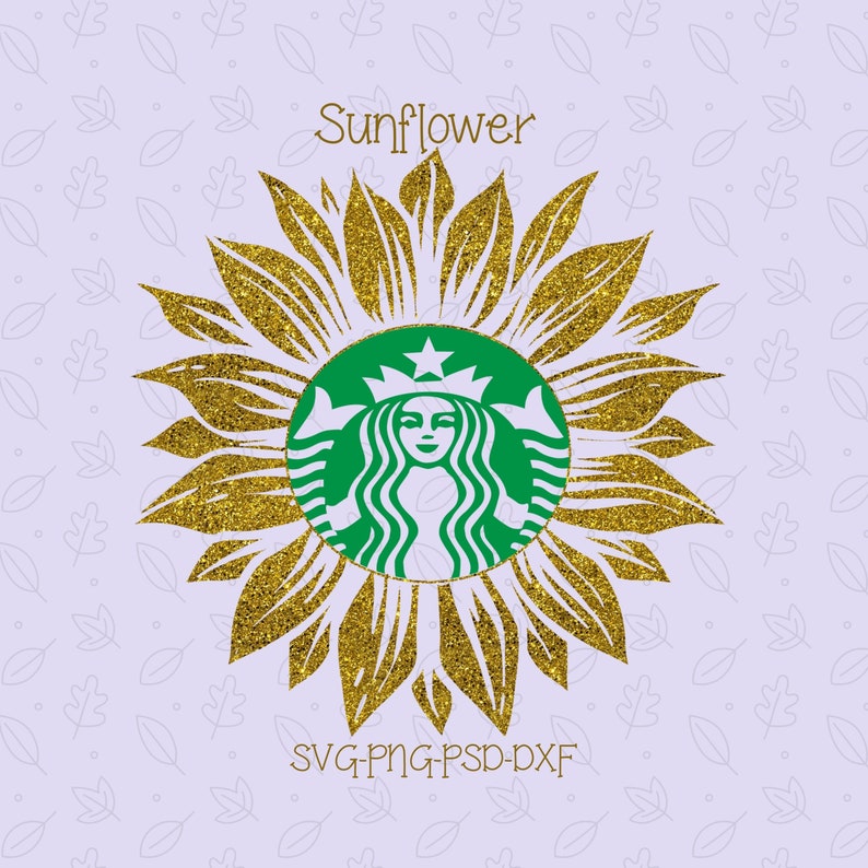 Download Sunflower Starbucks decal svg dxf png psd digital | Etsy