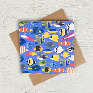 Carte de voeux tropicale de poisson de récif de Zazzle.be Liste d'envies Vous avez des idées ? Carte d'anniversaire pour les amoureux de l'océan