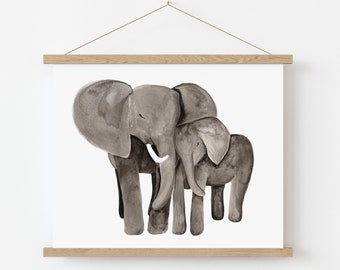 Elephant Baby Print | Cute Elephant Print | Safari Nursery Decor | Nursery Wall Art | Elephant Gifts | New Baby Gift | Animal Art