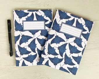 Cuaderno Manta Ray / Papelería reciclada tamaño A5, regalo de biología marina