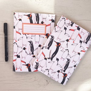 Antarctic Penguin A5 Recycled Notebook | 48 Plain Pages | Penguin Notebook | Paperback Notebook | Penguin Journal | Cute Stationery