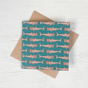 Basking Shark Greeting Card for Sea Life Lover