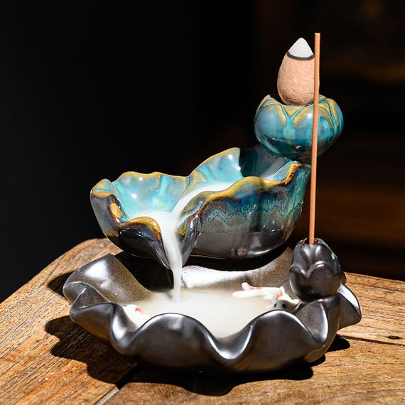 Ceramics Waterfall Incense Burner, Backflow Incense Burner,incense Burner  Holder, Koi Fish Incense Burner, Incense Seat With 50 Incense -  Canada