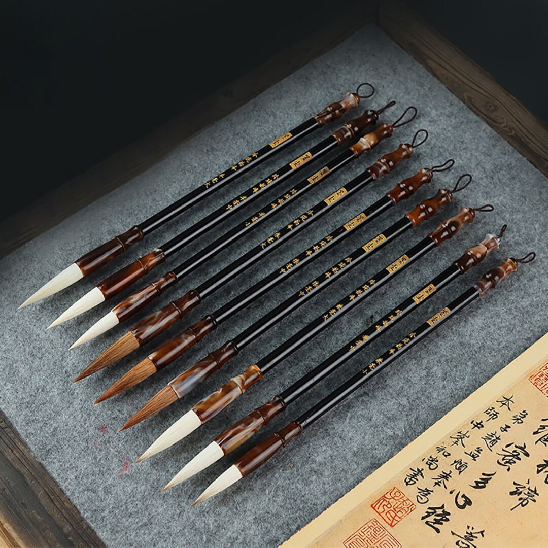 Writing Brush Chinese Calligraphy Brush Set Kanji Japanese Sumi