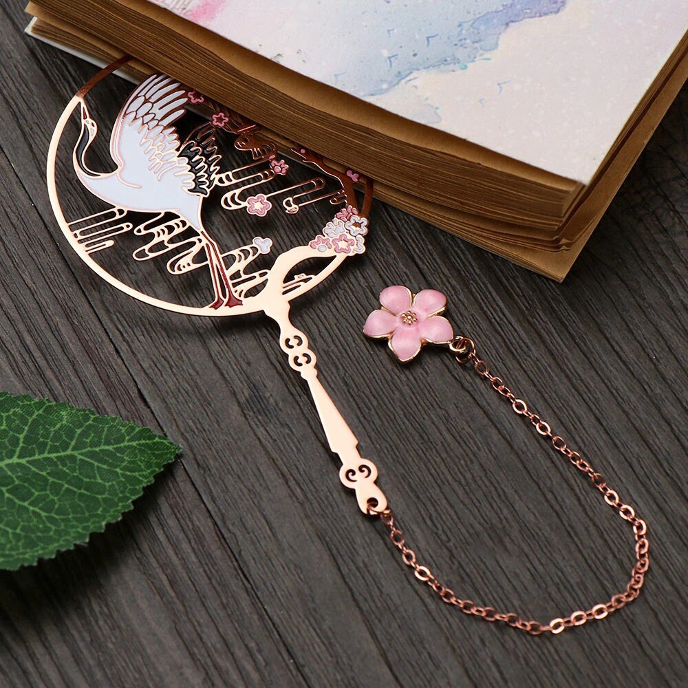 Chinese Style Brass Bookmark Tassel Pendant Book Clip Metal Pagination Mark  Student Gift Stationery School Office