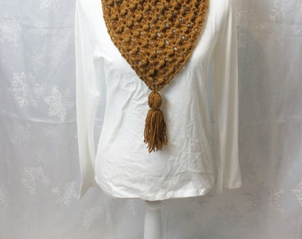 Handmade crochet snood scarf