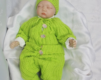 Handmade crochet baby set