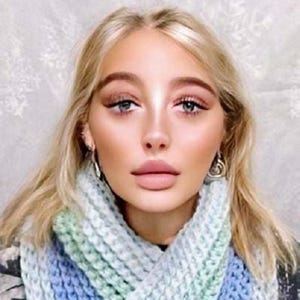 Handmade crochet snood scarf
