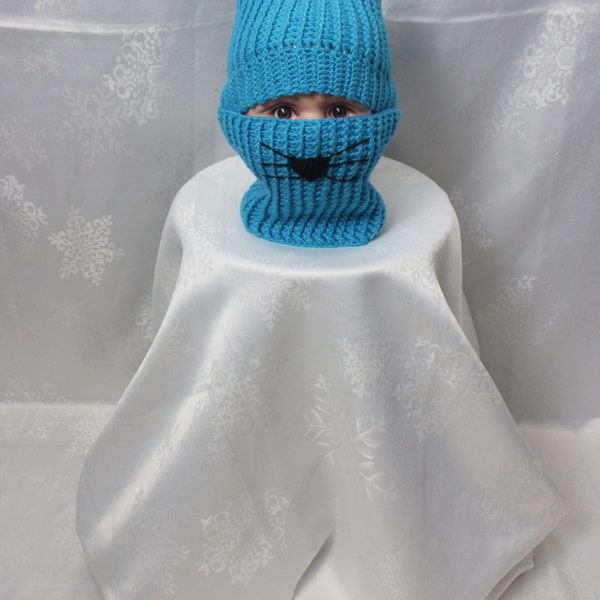 Bonnet + snood enfant fait main au crochet